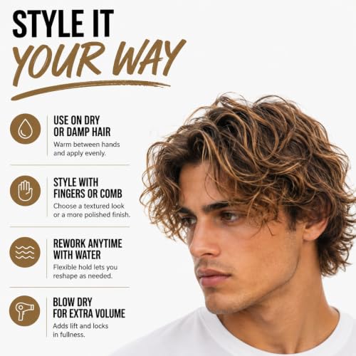 Uplift Styling Compound Hair Clay Pomade - Medium Hold, Matte Finish, Refreshing Peppermint & Lime Scent, 3 oz