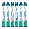 Preserve Eco Friendly Medium Adult Toothbrushes with Travel Case - Made in USA, Recycled Plastic