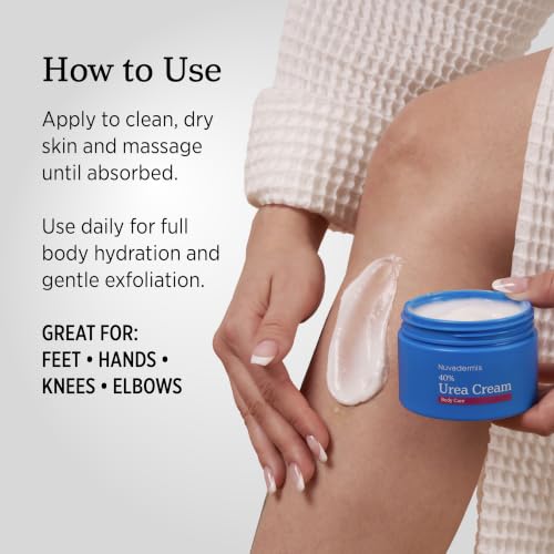 NUVADERMIS Urea Cream 40% for Feet - Max Strength Moisturizer, 5.3 oz Pack of 2