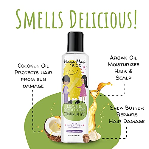 Kids Curly Hair Set with 2-in-1 Shampoo & Conditioner and Leave-In Coconut Scent