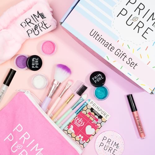 Kids Mineral Makeup Gift Set - Organic Non-Toxic Eyeshadow & Lip Gloss, Safe for Play & Birthday Parties