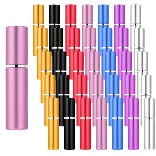 35 Pcs Refillable Perfume Bottle Travel Mini Atomizer Refillable Spray Bottles Portable Bottle Perfume Spray with 35 Pieces Refill Pump Transfer Tool(5ml)