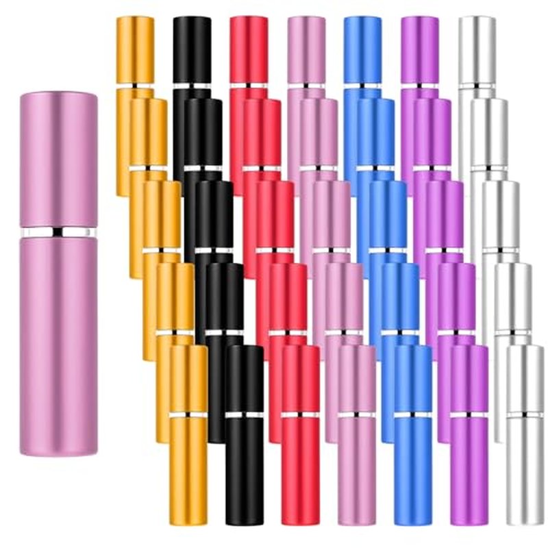 35 Pcs Refillable Perfume Bottle Travel Mini Atomizer Refillable Spray Bottles Portable Bottle Perfume Spray with 35 Pieces Refill Pump Transfer Tool(5ml)