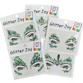 Halloween Face Gems Face Jewels Sticker Eyes Body Gem Sticker Temporary Face Tattoos,5-Pack,Green
