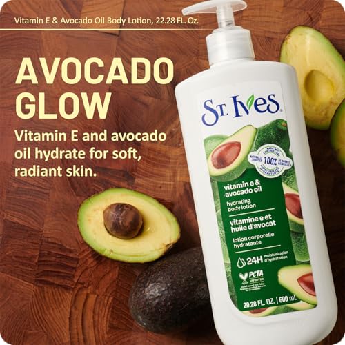 Vitamin E & Avocado Body Lotion 4-Pack - Non-Greasy, Cruelty-Free, 20.28 Oz Each - Variation: Vitamin E and Avocado