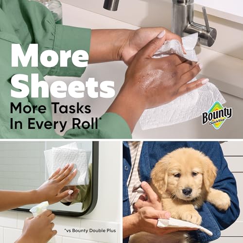 Mega XL Paper Towels - White, 18 Family Rolls, Absorbent & Durable