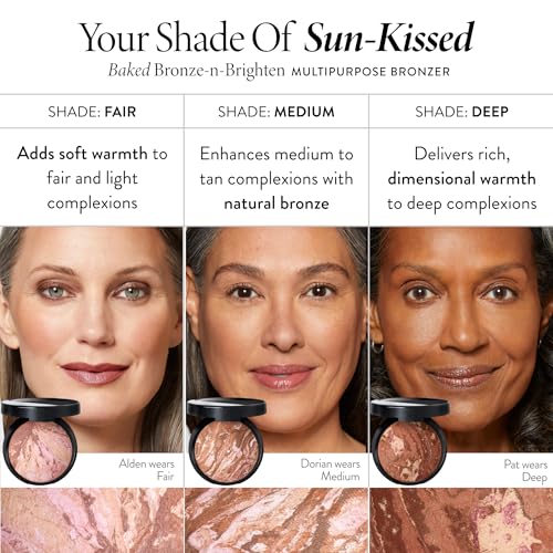 Laura Geller Baked Bronze-N-Brighten Bronzer Powder Medium 2.5oz - Self-Adjusting & Multi-Use