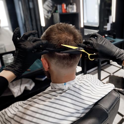 Gold & Black 5.5 Inch Hair Cutting Scissors - Professional Stainless Steel Barber Shears