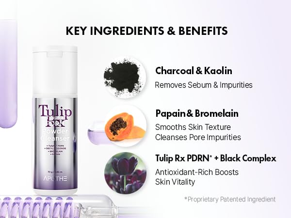 Gentle Enzymatic & Charcoal Powder Facial Cleanser for Sensitive Skin