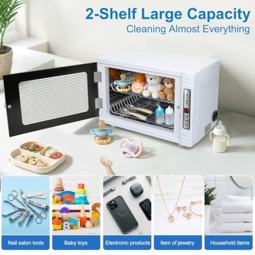 BLUETOP Nail Tool Cleaning Machine with Blue Light & Transparent Door 12L