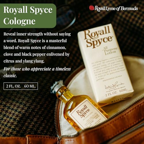 Men's Heritage Cologne - Warm Spiced Fragrance 2 oz Splash - Royall Lyme