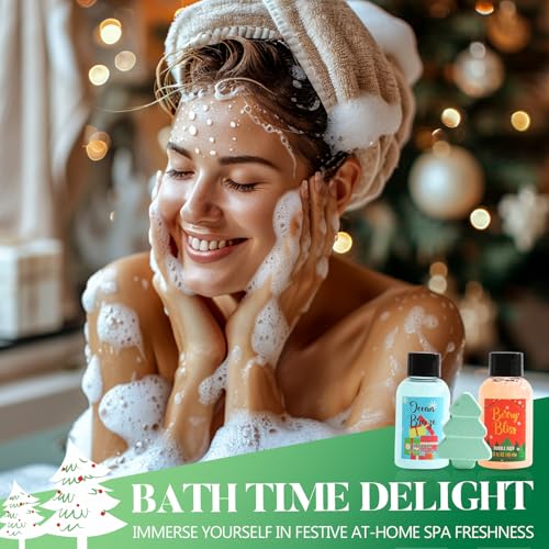 Green 24-Pack Spa & Bath Gifts Advent Calendar 2026 for Women & Teens