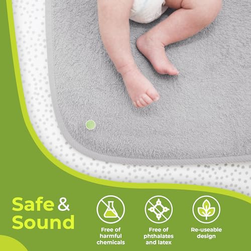 Waterproof Bed Mat for Bedwetting - Light Gray, Reusable 3x5 ft