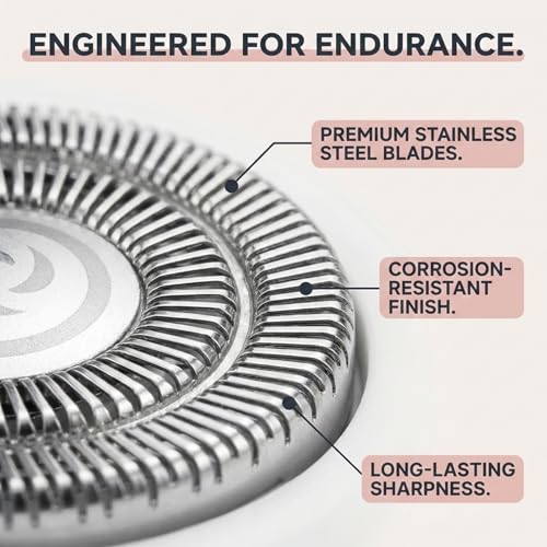 Compatible with Freebirds Replacement Blades Women White,5-Blade Rotary Refill Compatible with Freebirds Shaver for Women,Waterproof,2Pack.