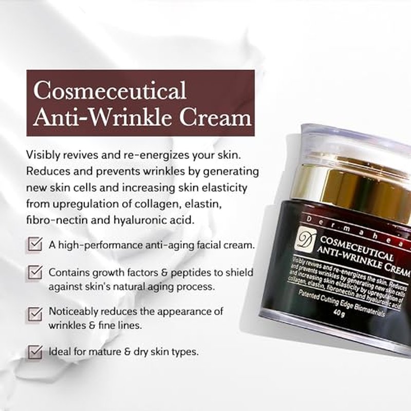 Anti-Wrinkle Cream Anti Aging Face Moisturizer Advanced Peptide Complex for Fine Lines Firming & Collagen Support Deep Hydration Day & Night Care for Mature Skin 1.41 oz