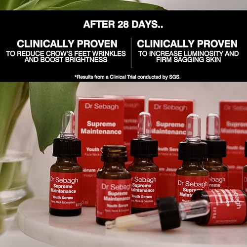Dr Sebagh Supreme Maintenance Youth Serum (0.17 fl oz) - Award-Winning Anti Aging Resveratrol Serum for Face - Collagen-Boosting Hydrating - Advanced Resveratrol Skin Care Treatment