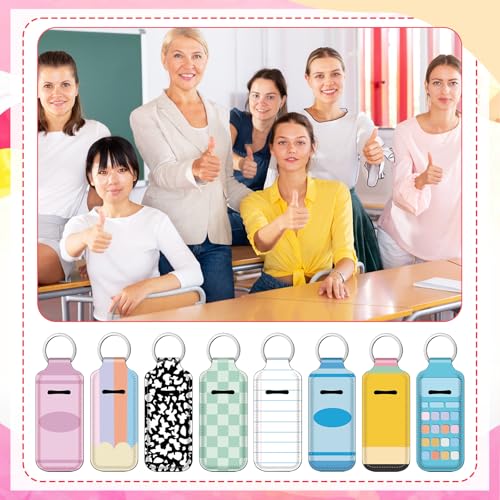 40 Pcs Teacher Lipstick Holder Keychain Pastel Variation of THIS Listing