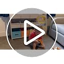 Kids Toy Storage Organizer with 10 Bins and 3 Shelves - Kids Bookcase