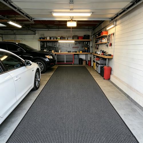 Grey Commercial Grade Door Floor Mat 3' x 16.4' Non Slip Waterproof Entryway Rug
