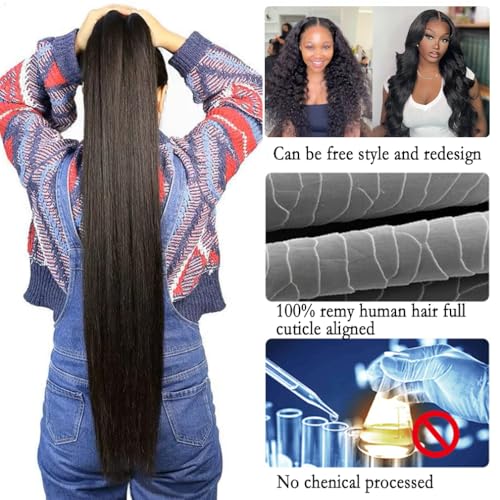 Black Straight Human Hair Bundles 14 Inch - Natural Virgin Brazilian Hair