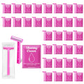 Women's Disposable Razors Individually Wrapped and Womens Shaving Cream Bulk Travel,Twin Blade,Disposable Razors Women Bulk with Clear Safety Cap Care Dry Skin 0.53oz Shave Gel for Travel Guests£¨60£©
