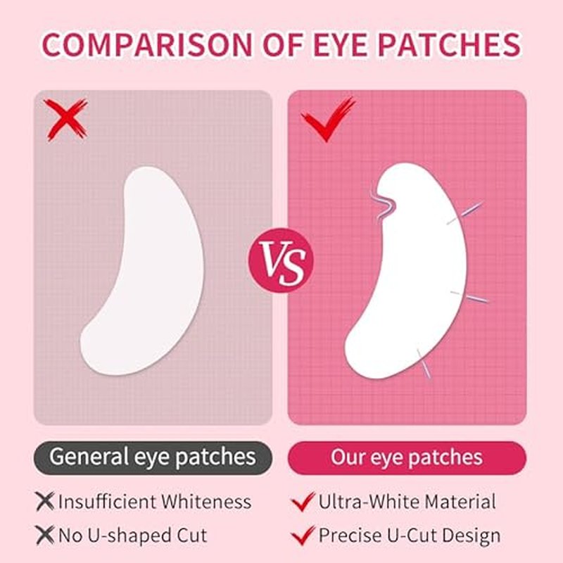 100 Pairs U-Shaped Hydrogel Eye Pads for Lash Extensions ? Ultra-White, Rose-Scented, Ultra-Thin & Anti-Allergic Under Eye Gel Patches ? Professional Eyelash Extension Supplies by ShiTianQianYe