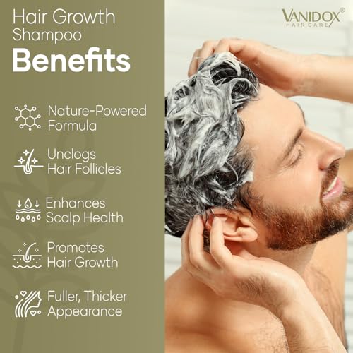 Unscented Carbonic Acid Shampoo - Stimulates Hair Growth, DHT Blockers, Sulfate-Free, 16 Fl Oz