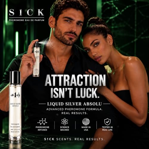Liquid Silver Absolu Pheromone Cologne for Men - Bold Attraction Spray