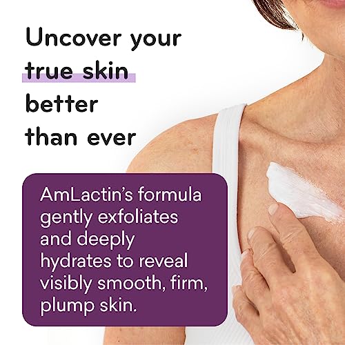 AmLactin Crepe Firming Cream - 12 oz Body Cream with 15% Lactic Acid - Exfoliator and Moisturizer for Crepey, Dry Skin? & Ultra Smoothing - 4.9 oz Body & Hand Cream with 15% Lactic Acid