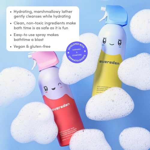 Evereden Kids Cloud Foam Body Wash - Coconut Splash, Gentle & Dermatologist-Tested