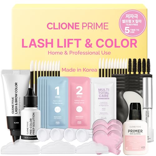 Lash Lift and Color Kit for Eyelashes & Eyebrows - Black, Fades 1-2 Weeks, Vitamin C Formula - Variation: Black