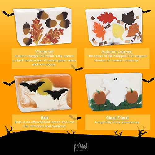 Primal Elements Halloween Glycerin Soap Bundle - Moisturizing Handmade Gift Set