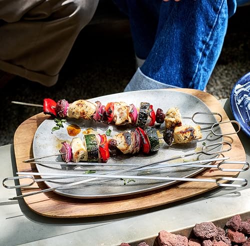 HexClad 8-Piece BBQ Grill Tool Set with Spatula Tongs & Skewers