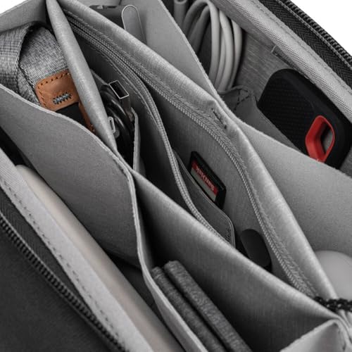 Peak Design Tech Pouch Black - Regular Electronics Organizer for Travel & Daily Carry