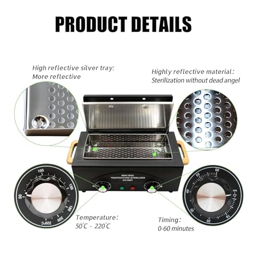 High Temperature Metal Tool Cleaning Box Black with Pouches - 2L