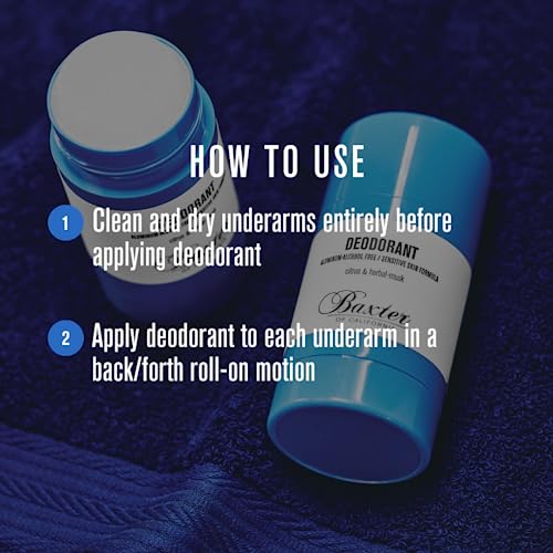 Aluminum-Free Citrus Herbal Musk Deodorant for Men - 2 Pack of 2.65 oz Stick, Variation of Deodorant Only