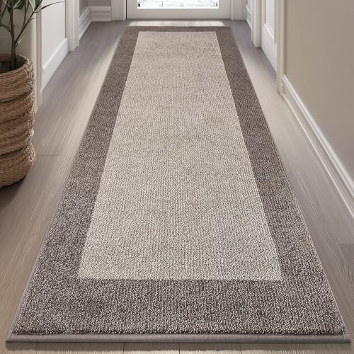 Beige Runner Rug 32 x 72 Inches Non Slip Kitchen Hallway Door Mat