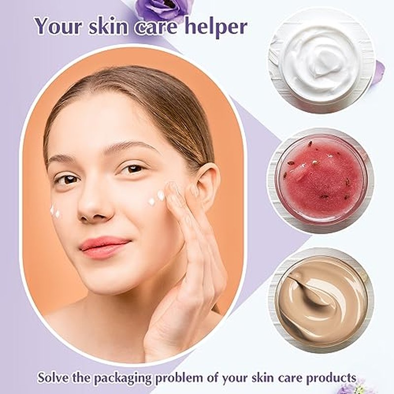 200 Pcs 1 oz Empty Bulk Plastic Container Jars with Lid Leak Proof Round Plastic Jars Small Cosmetic Travel Containers for Storage Makeup Creams Lotion Ointments, White