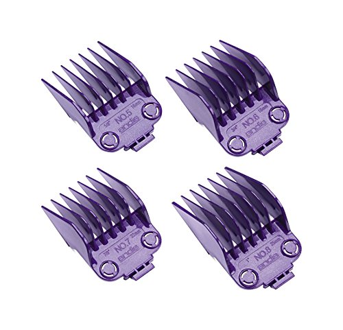 Large Comb Set for Hair Clippers - 4 Sizes with Magnetic Base, Durable Metal, Compatible with Many Models