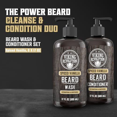 Beard Wash & Conditioner Set - Spiced Vanilla, 17 oz - Pack of 2
