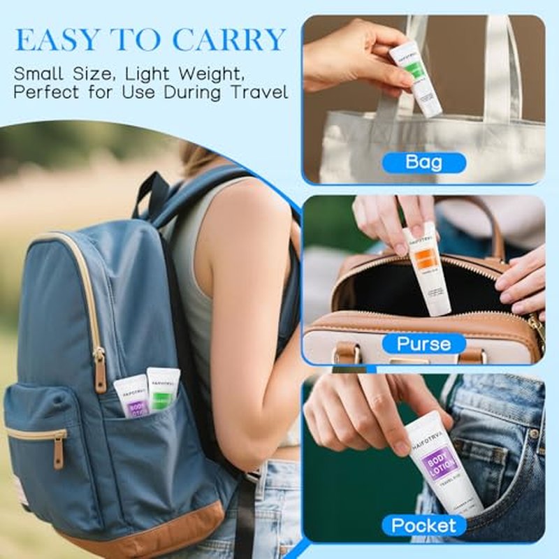 100 Pcs 4-IN-1 Hotel Soaps and Toiletries Bulk Set,4-Piece Set Mini Bulk Travel Size Toiletries Set 1 oz each Shampoo,Conditioner, Body Lotion and 0.53 oz Soap Hotel Supplies for Guests,Homeless