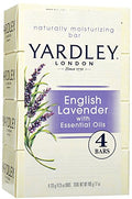 Yardley London Lavender Soap Bar - 4.25 oz Pack of 4 | Moisturizing & Calming