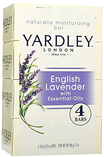 Yardley London Lavender Soap Bar - 4.25 oz Pack of 4 | Moisturizing & Calming