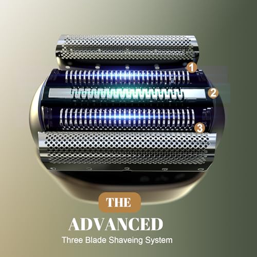Electric Foil Shaver for Men – Waterproof 3D Floating Heads, Hypoallergenic Blades