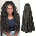 2# French Curl Braiding Hair 20 Inch Pre-Stretched Bouncy Crochet Extensions - 8 Packs