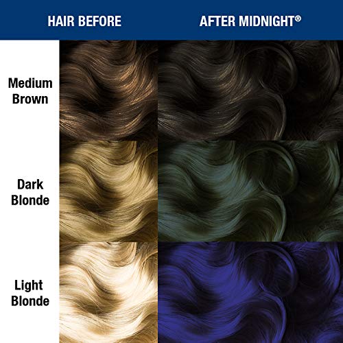 MANIC PANIC Classic After Midnight Semi Permanent Hair Color - Dark Blue Hair Dye for Women & Men That Lasts 4-6 Weeks - Vegan, Ammonia & Cruelty-Free - Create & Mix Custom Shades (4oz)