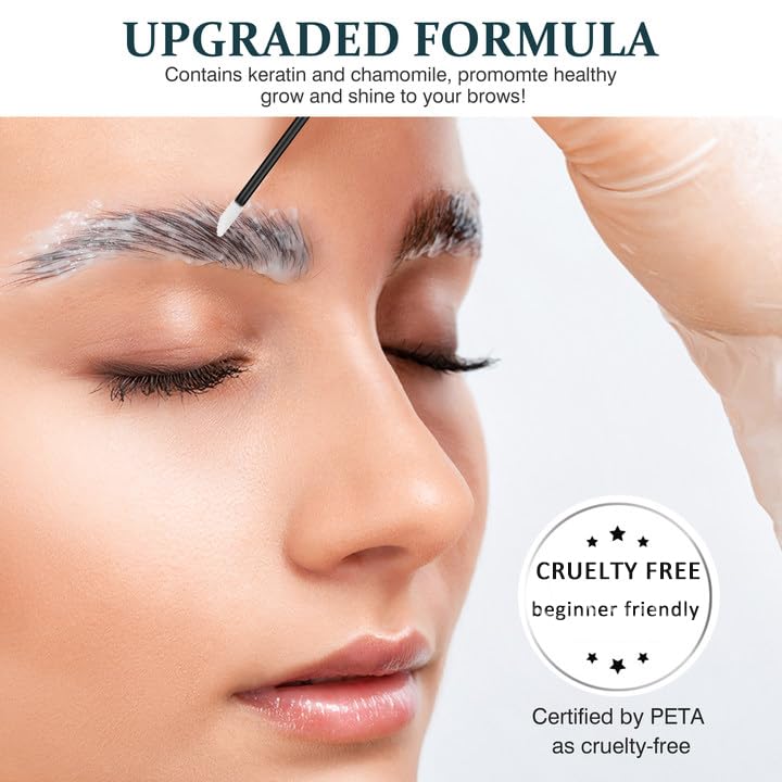 Brow Lamination Kit for Fluffy, Thicker Brows - Professional DIY Eyebrow Perm Set