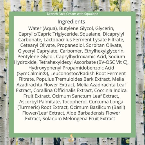 Fragrance-Free Face Moisturizer with Squalane and Aloe - Lightweight, Hydrating Cream