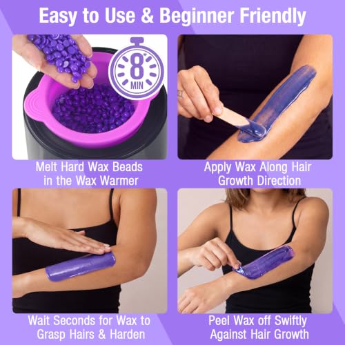 Home Waxing Kit for Women & Men, 42.32oz Wax Warmer & Full Accessories