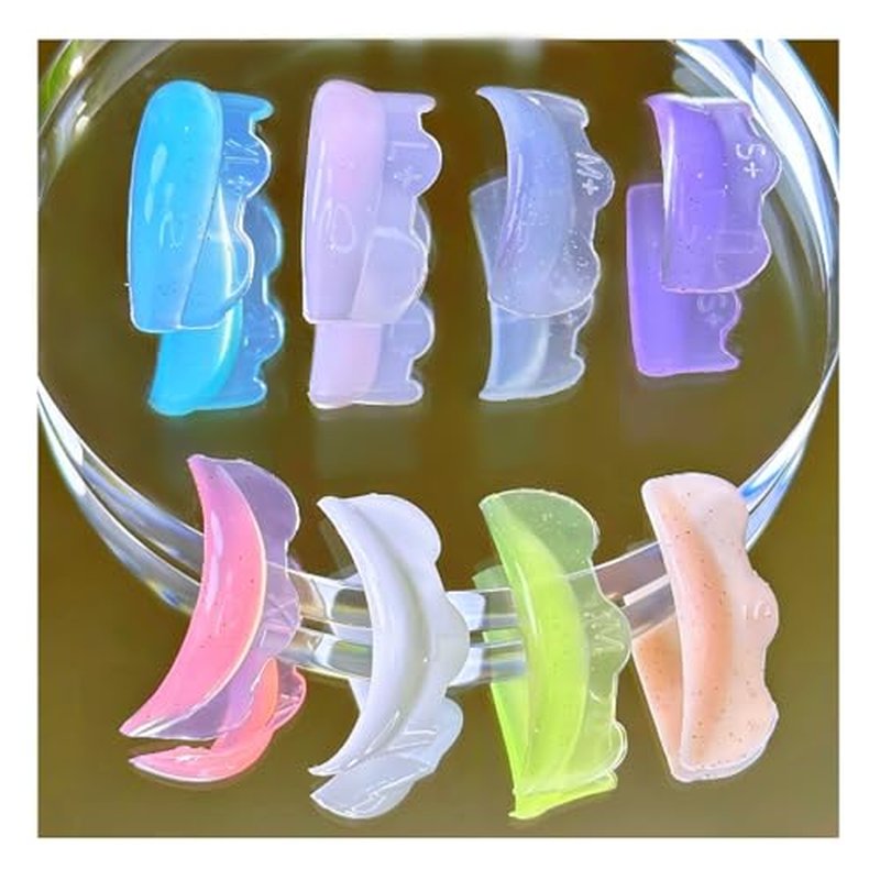 Lash Lift Ribbons Eyelash Lifting Shields Mini Lami Lamination Roller Soft Silicone Perm Rod LC Curl Perming Shield 8 Size Korean Curling Guard Lifts Eyelashes Visibly Elastic Shield For All Eyes